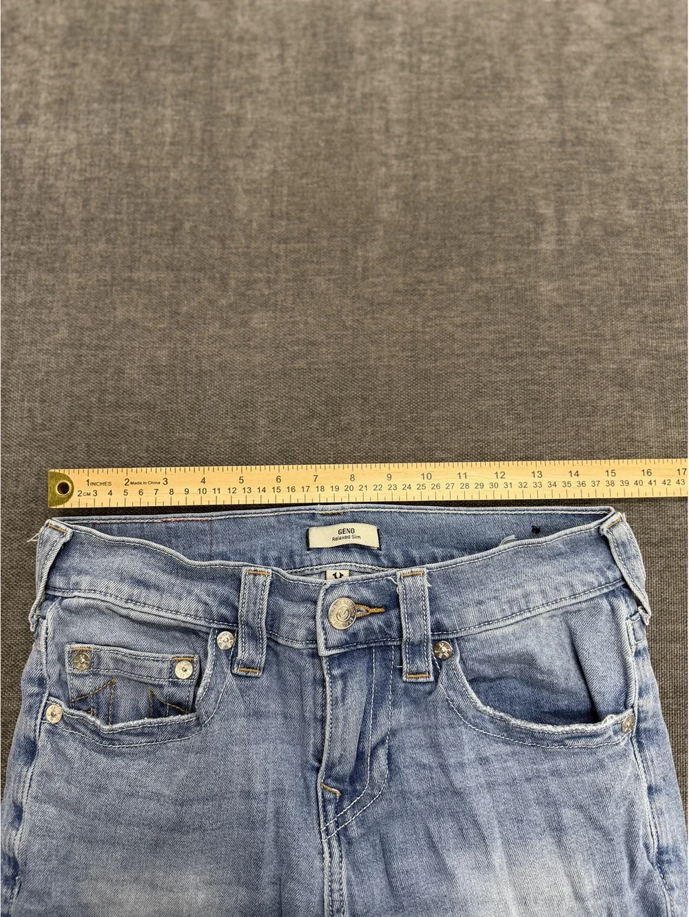 Geno Relaxed Slim Light Blue Denim Jeans Size 28